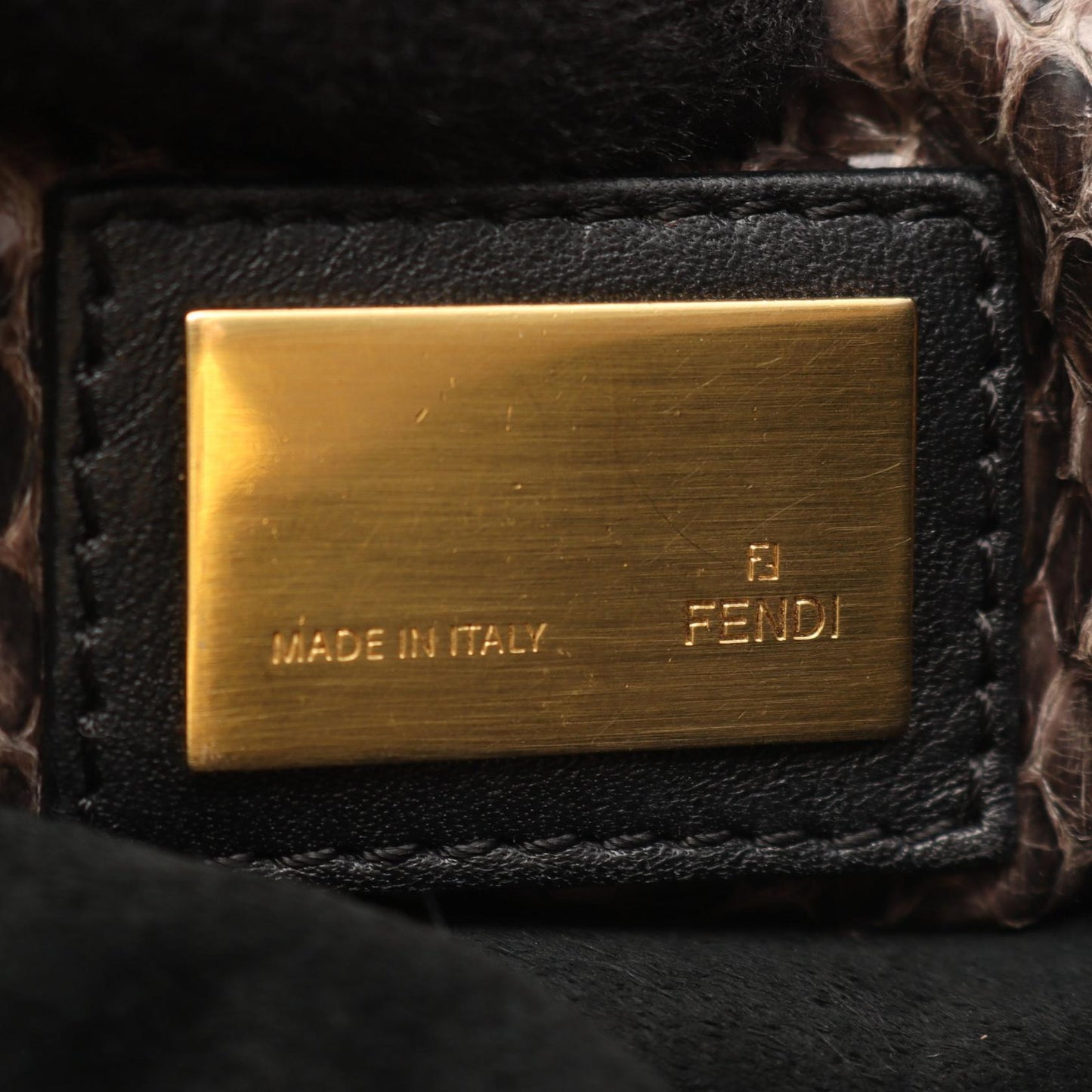 Fendi Mini Kan I Leather Shoulder Bag