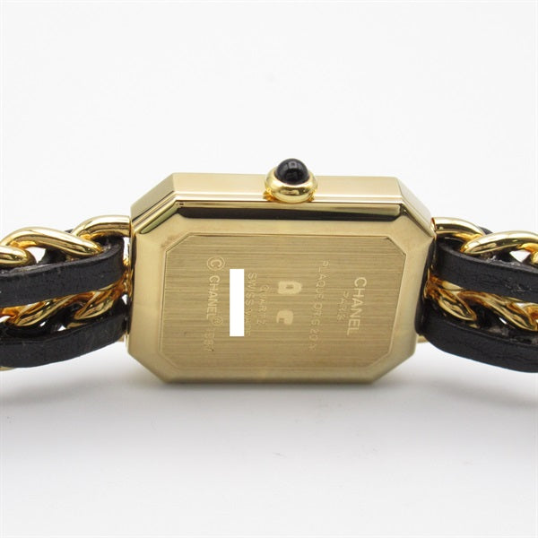 Chanel  CHANEL Premiere L Women's Wrist Watch H0001, Quartz, Gold Plated with Leather Strap, Used - CC Design Metal Other H0001 in Excellent condition