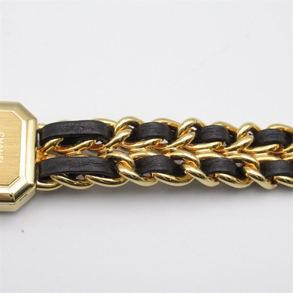 Chanel  CHANEL Premiere L Women's Wrist Watch H0001, Quartz, Gold Plated with Leather Strap, Used - CC Design Metal Other H0001 in Excellent condition