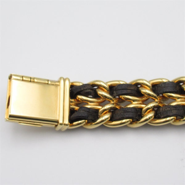 Chanel  CHANEL Premiere L Women's Wrist Watch H0001, Quartz, Gold Plated with Leather Strap, Used - CC Design Metal Other H0001 in Excellent condition