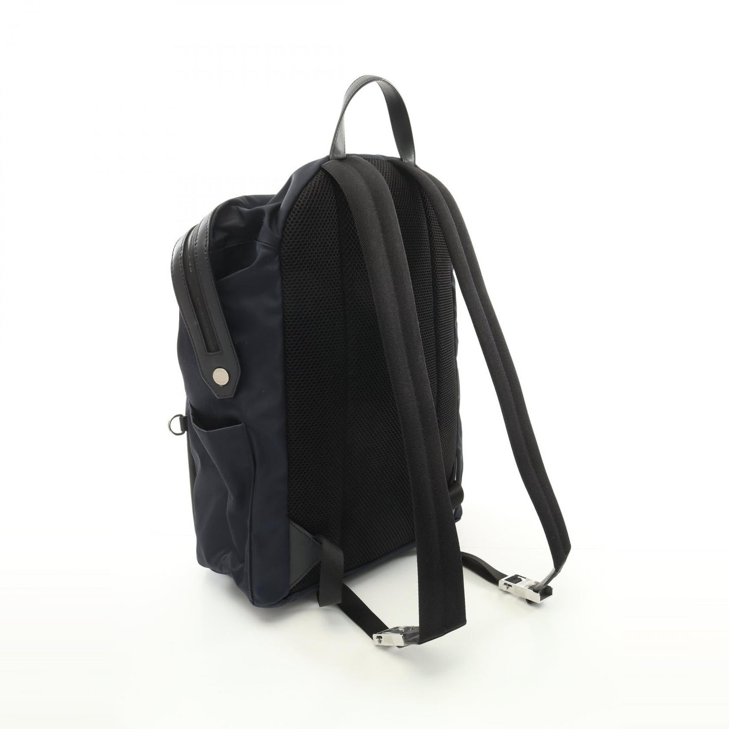 Fendi Vocabulary Blue Nylon Leather Backpack
