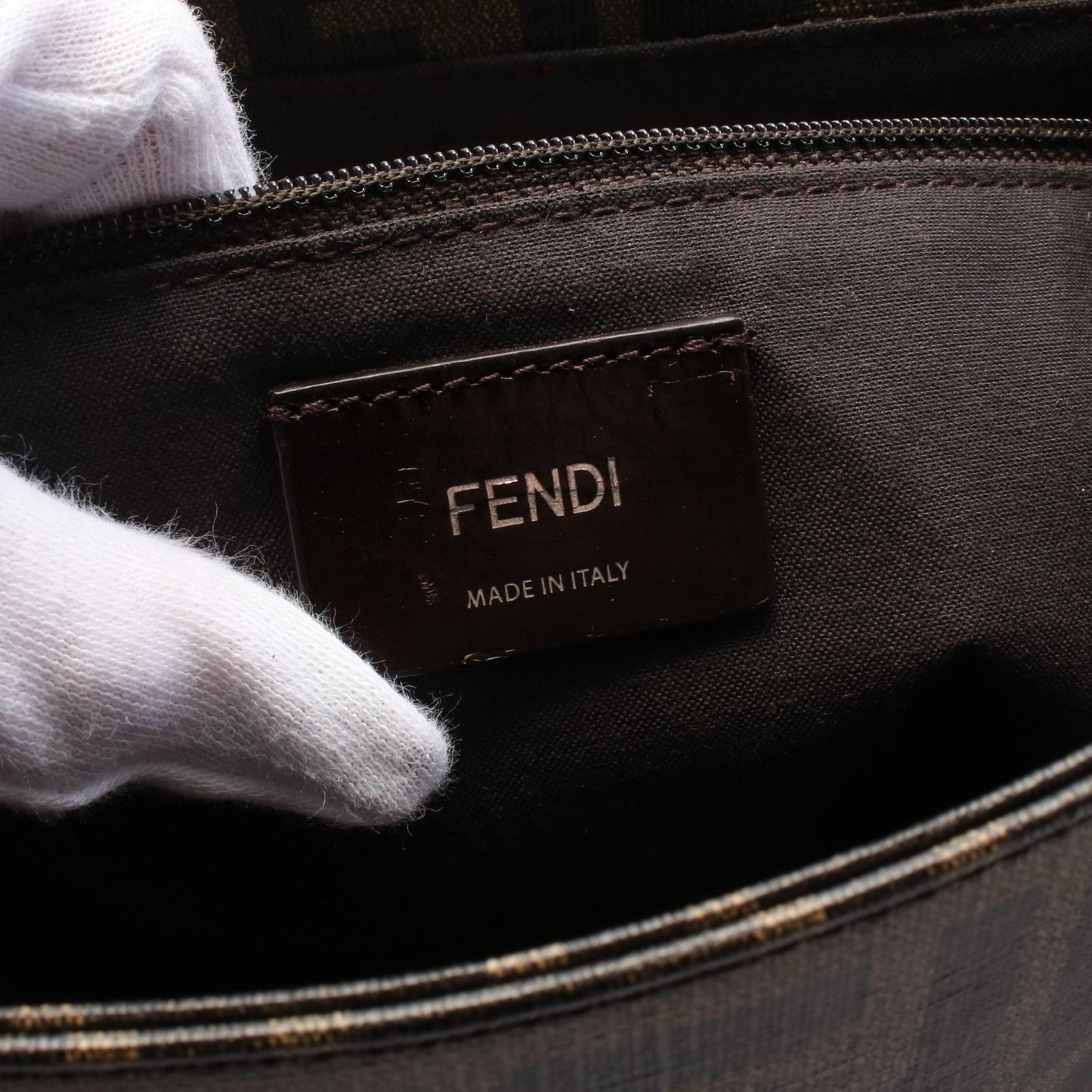 Fendi Zucca Pvc Coated Canvas Shoulder Bag