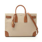 Saint Laurent Sac De Jour Canvas Leather Tote Bag