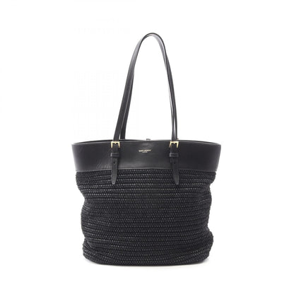 Saint Laurent Paris East West Tote Bag Leather Straw Tote Bag