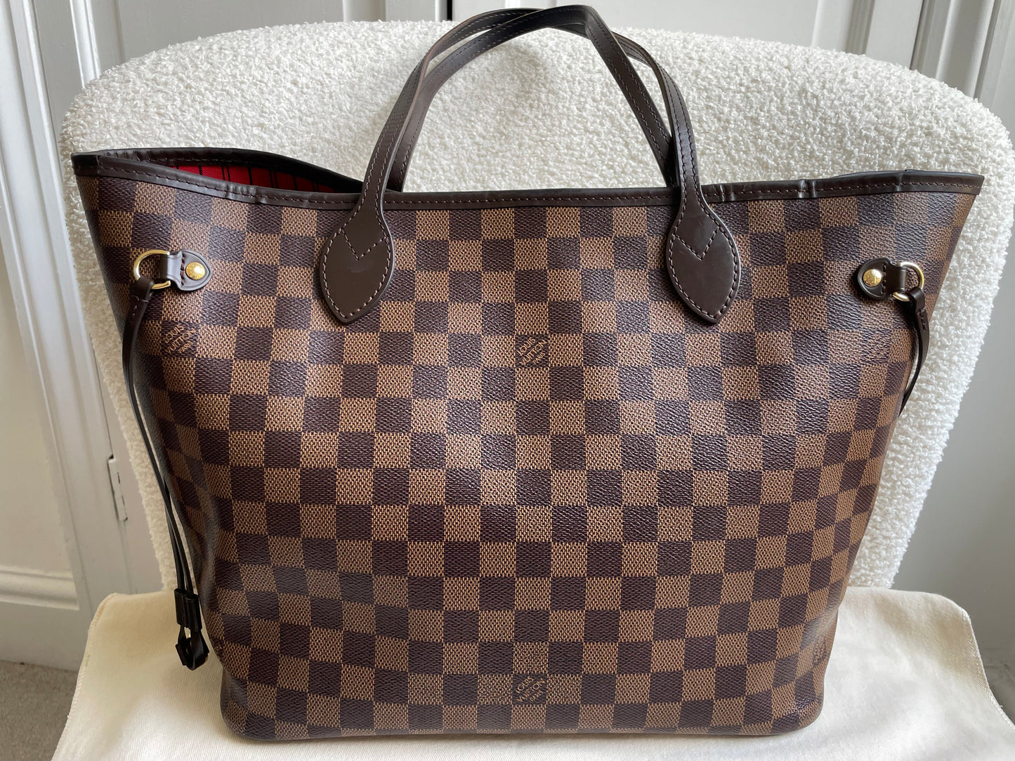 Louis Vuitton Neverfull MM Damier Ebene Cherry Interior (RRP £1,430)