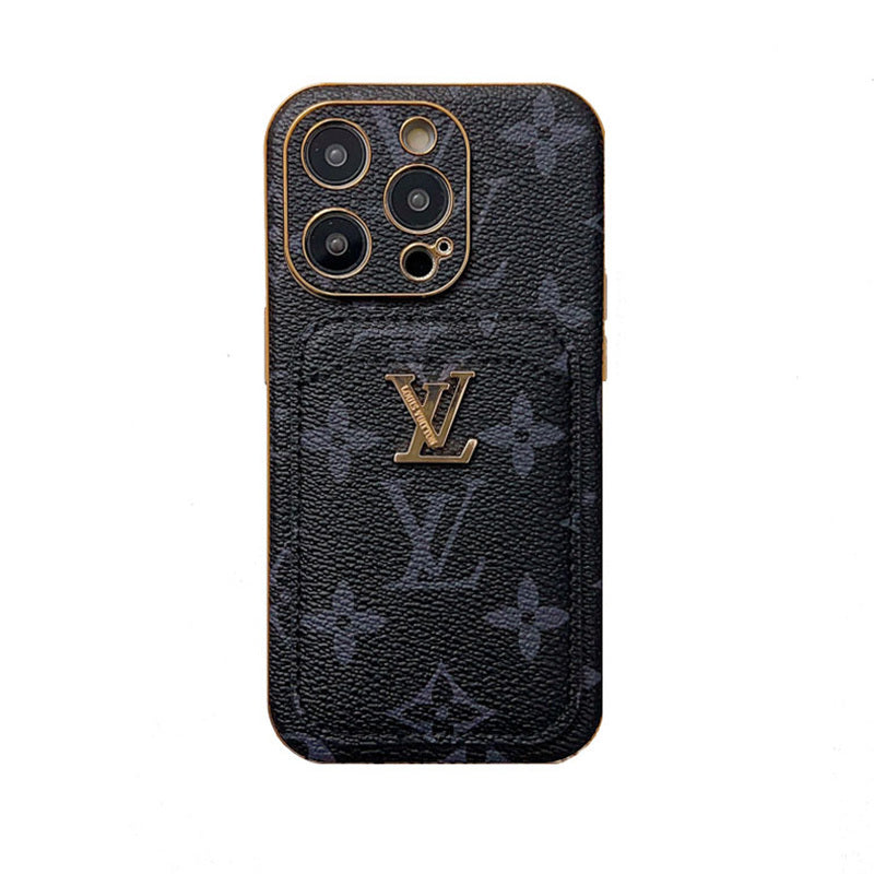 Luxury Letter Card Holder iPhone Case