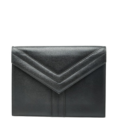 Saint Laurent Leather Red Clutch Style 2