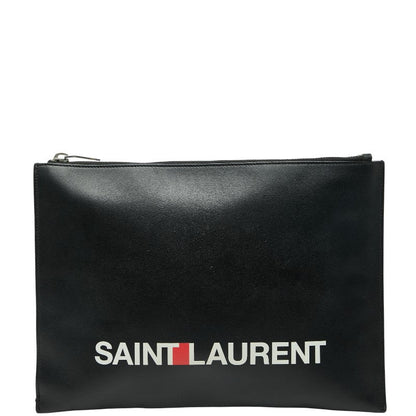 Saint Laurent Leather Red Clutch Leather
