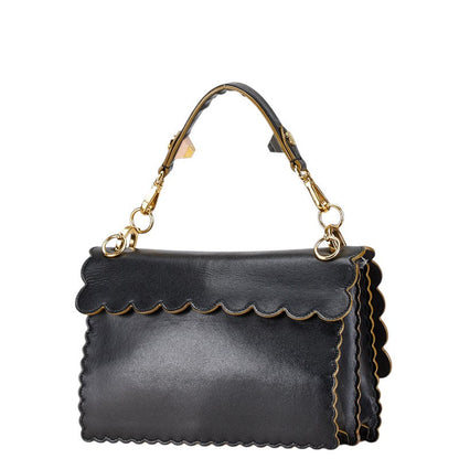 Fendi Kan I Leather Red Shoulder Bag Leather