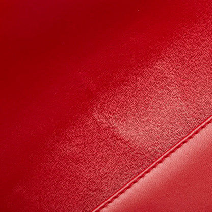 Chanel Boy 25 Red Lambskin Chain Shoulder Bag