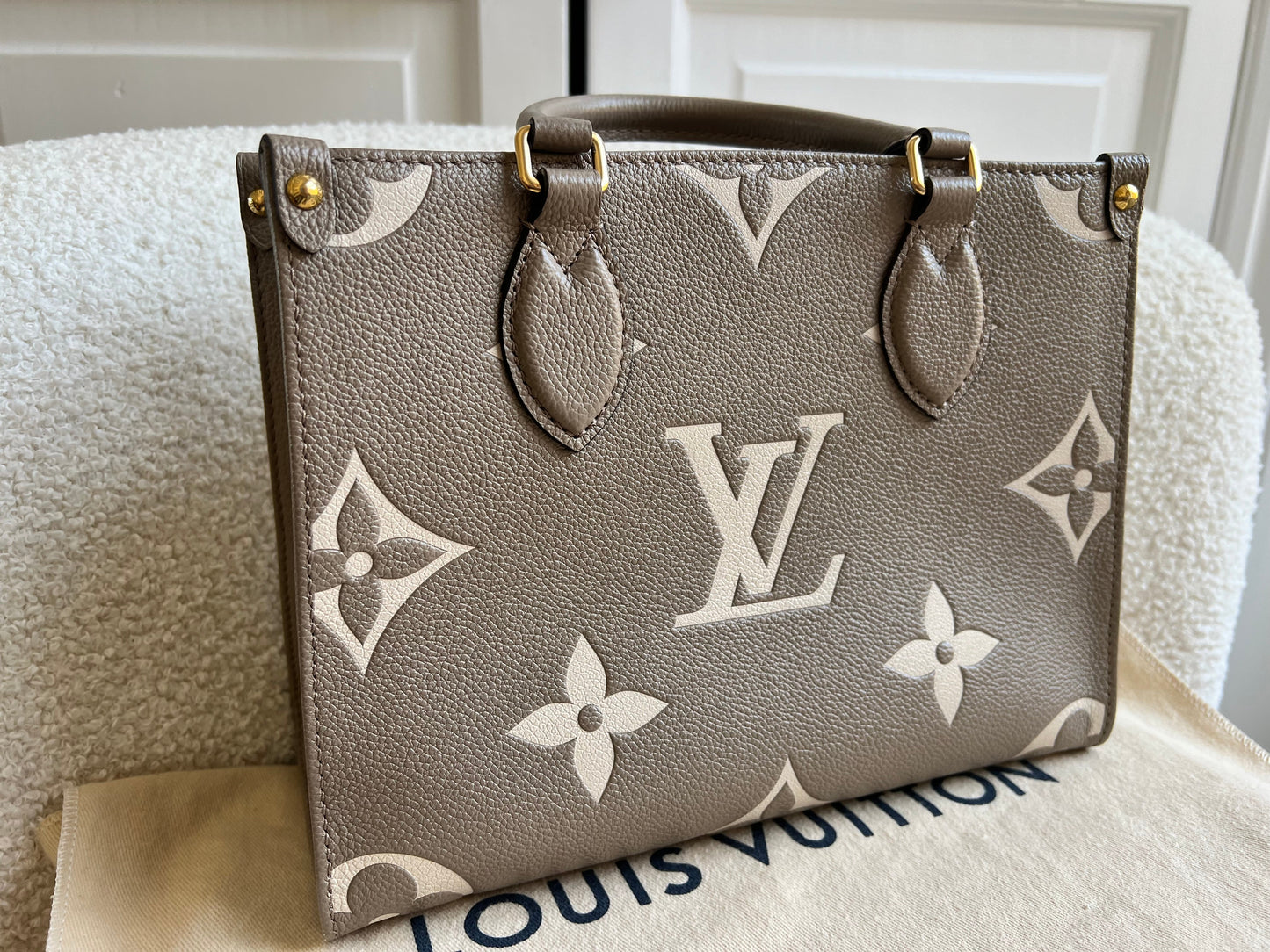 Louis Vuitton On the Go Bicolour PM Empreinte (RRP £2,520)