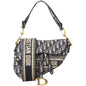 Dior Saddle Bag Oblique with Embroidered Strap