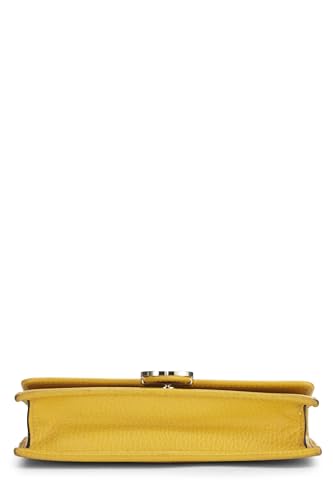 Gucci,  Yellow Leather Interlocking Crossbody Small, Yellow