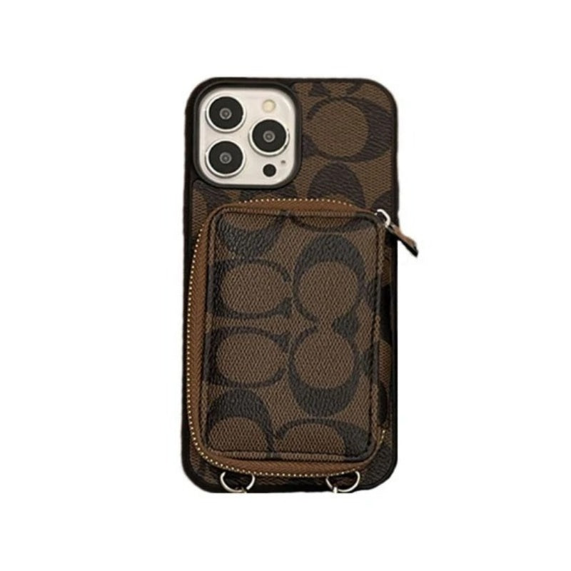 Classic Letter Card Pocket iPhone Case