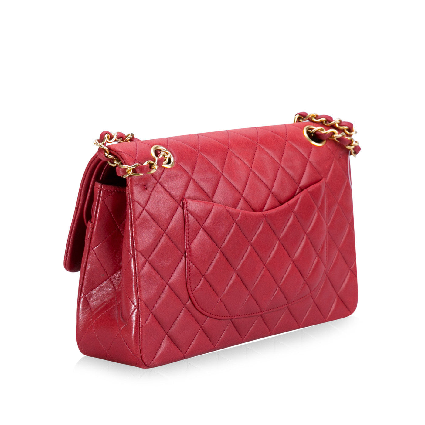 Chanel 2 55 Leather Gold Shoulder Bag