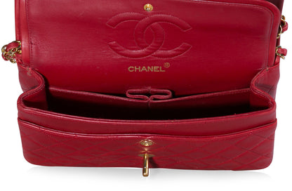 Chanel 2 55 Leather Gold Shoulder Bag