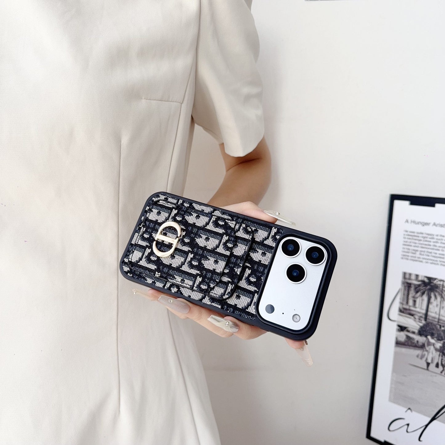 Fabric DR Card Holder for iPhone Case
