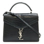 Saint Laurent Paris Cassandra Croc-Embossed Leather 2Way Bag