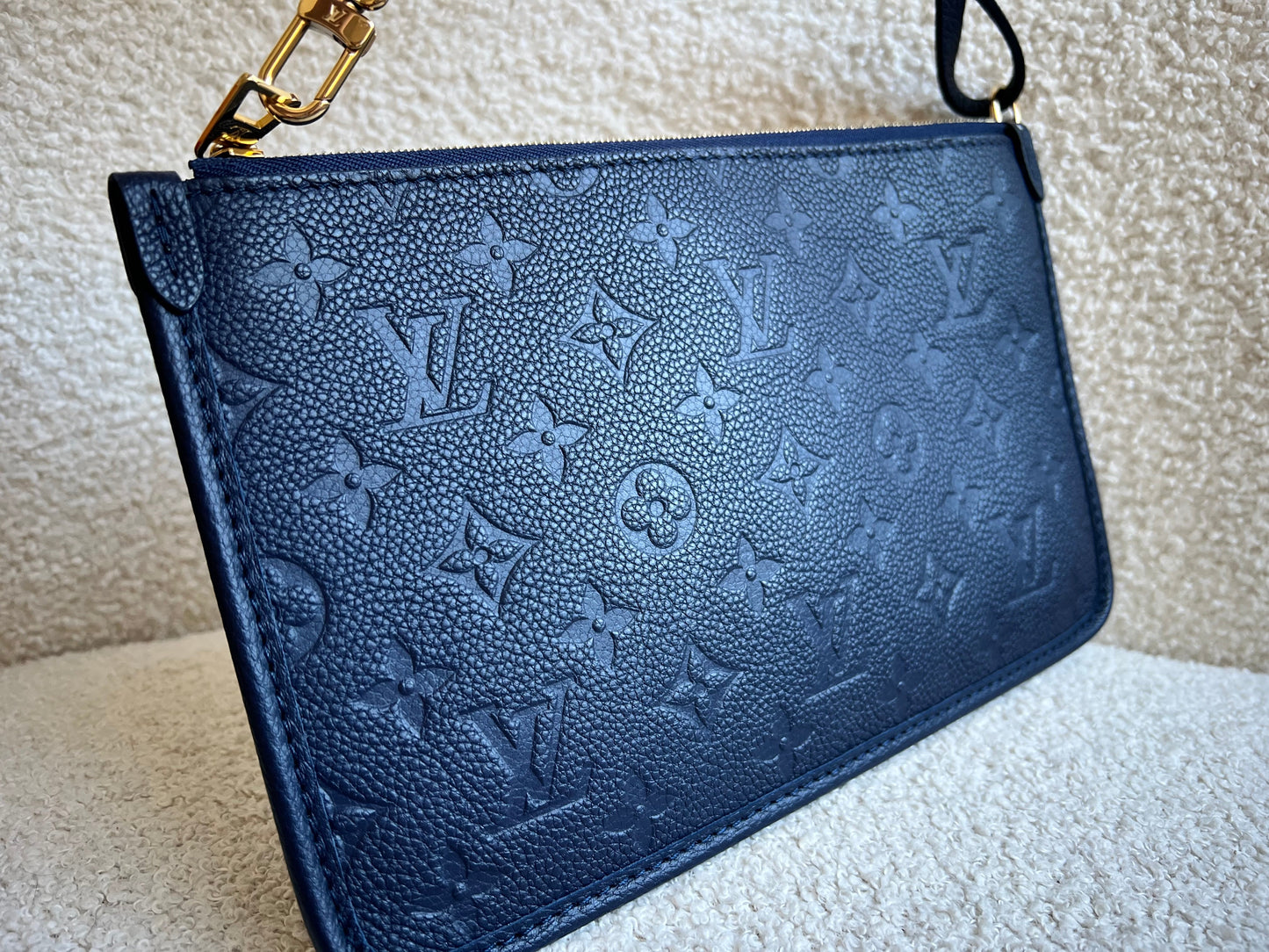 Louis Vuitton Pouch (from Carryall) Navy Empreinte