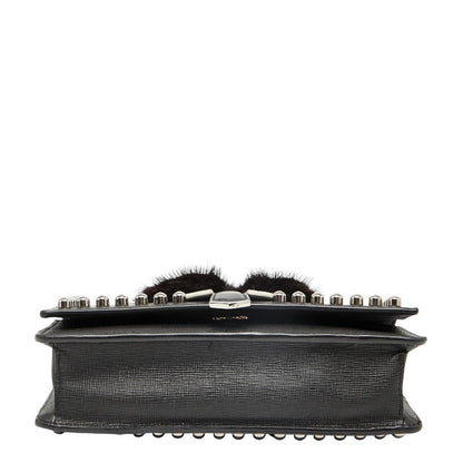 Fendi Karlito Studs Leather Shoulder Bag