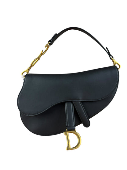 Christian Dior Black Mini Saddle Bag