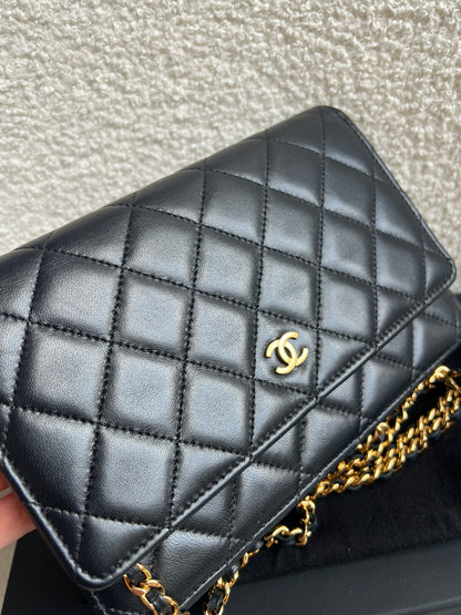 Chanel Wallet on Chain in Black Lambskin Gold Hardware (RRP £2,930)