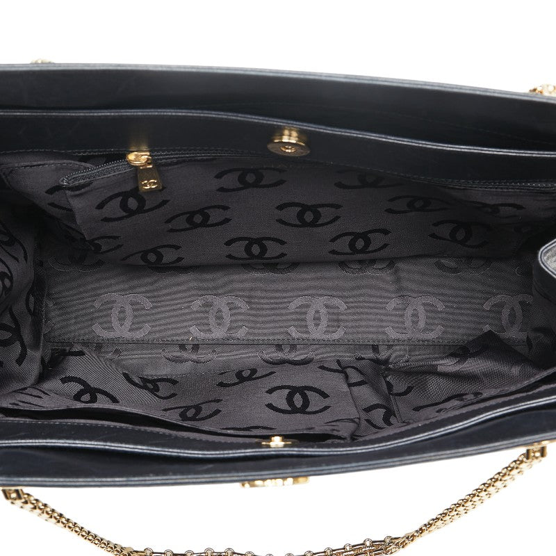 Chanel Bicolore Coco Mark Leather Chain Shoulder Bag