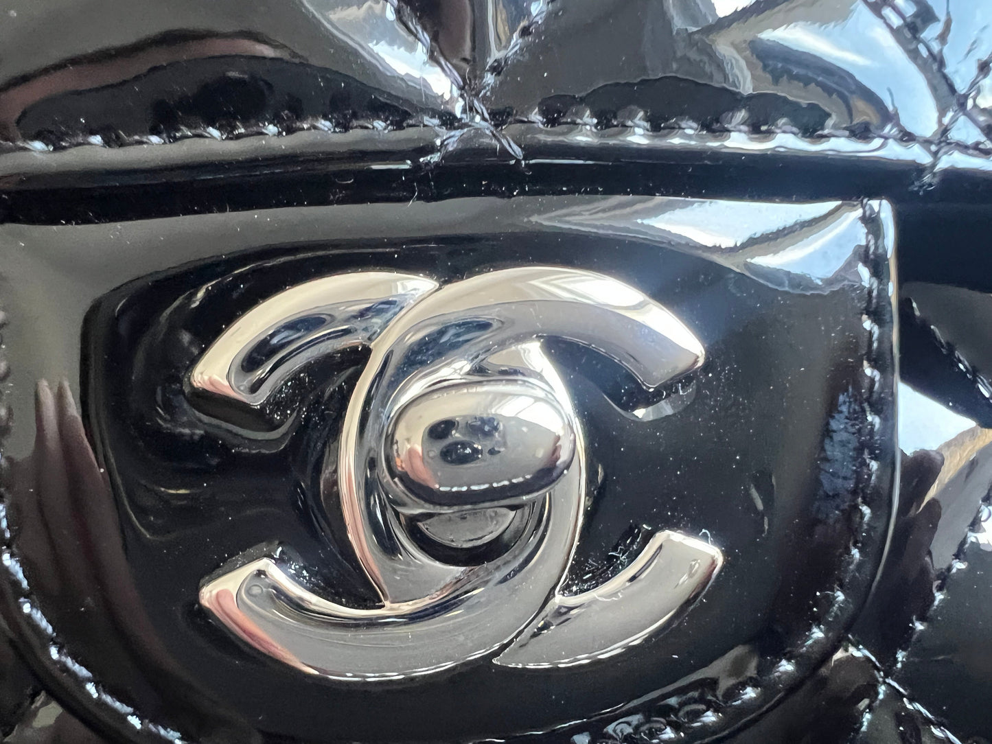 Chanel Medium Classic Flap in Black Patent Leather