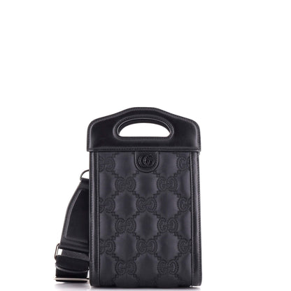 Top Handle Crossbody Bag GG Embossed Matelasse Nylon with Leather Mini