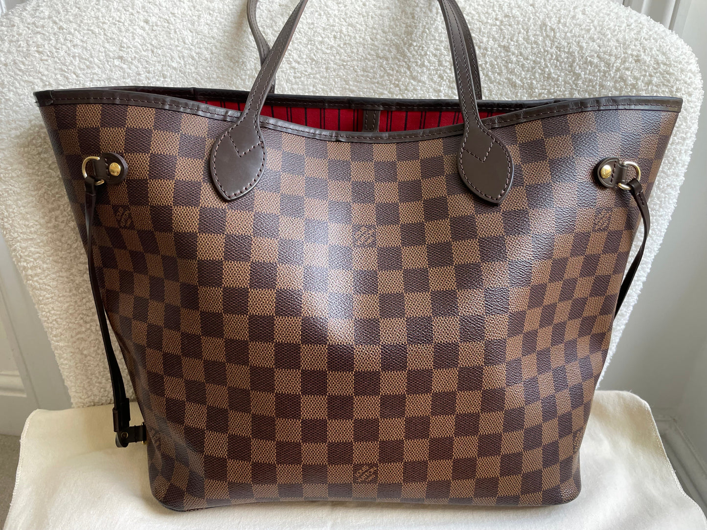 Louis Vuitton Neverfull MM Damier Ebene Cherry Interior (RRP £1,430)
