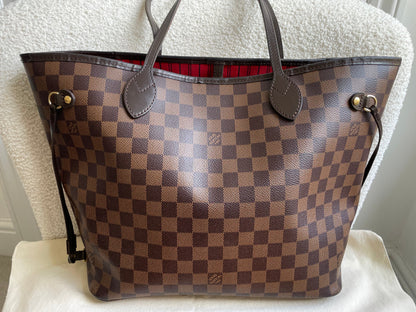 Louis Vuitton Neverfull MM Damier Ebene Cherry Interior (RRP £1,430)