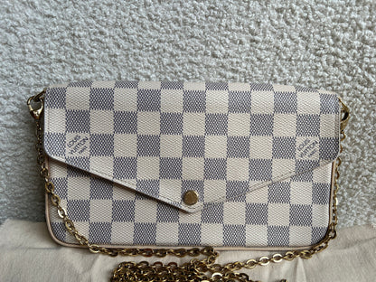 Louis Vuitton Felicie Pochette Damier Azur (RRP £1110)