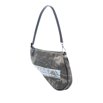 Dior Saddle Canvas Blue Crossbody