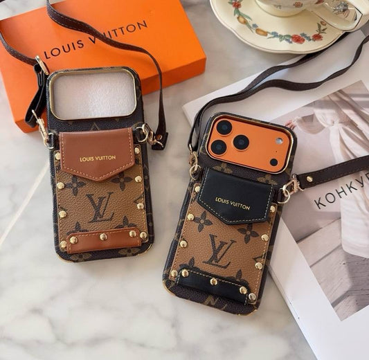 Card Holder iPhone Case Crossbody 14-17 / Pro / Pro Max / Plus / Air
