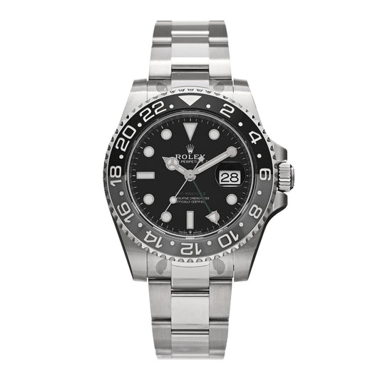 Stainless Steel 40mm Oyster Perpetual Date GMT Master II Bruce Wayne Watch Black 126710GRNR