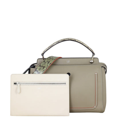 Fendi DotCom Top Handle Bag Python