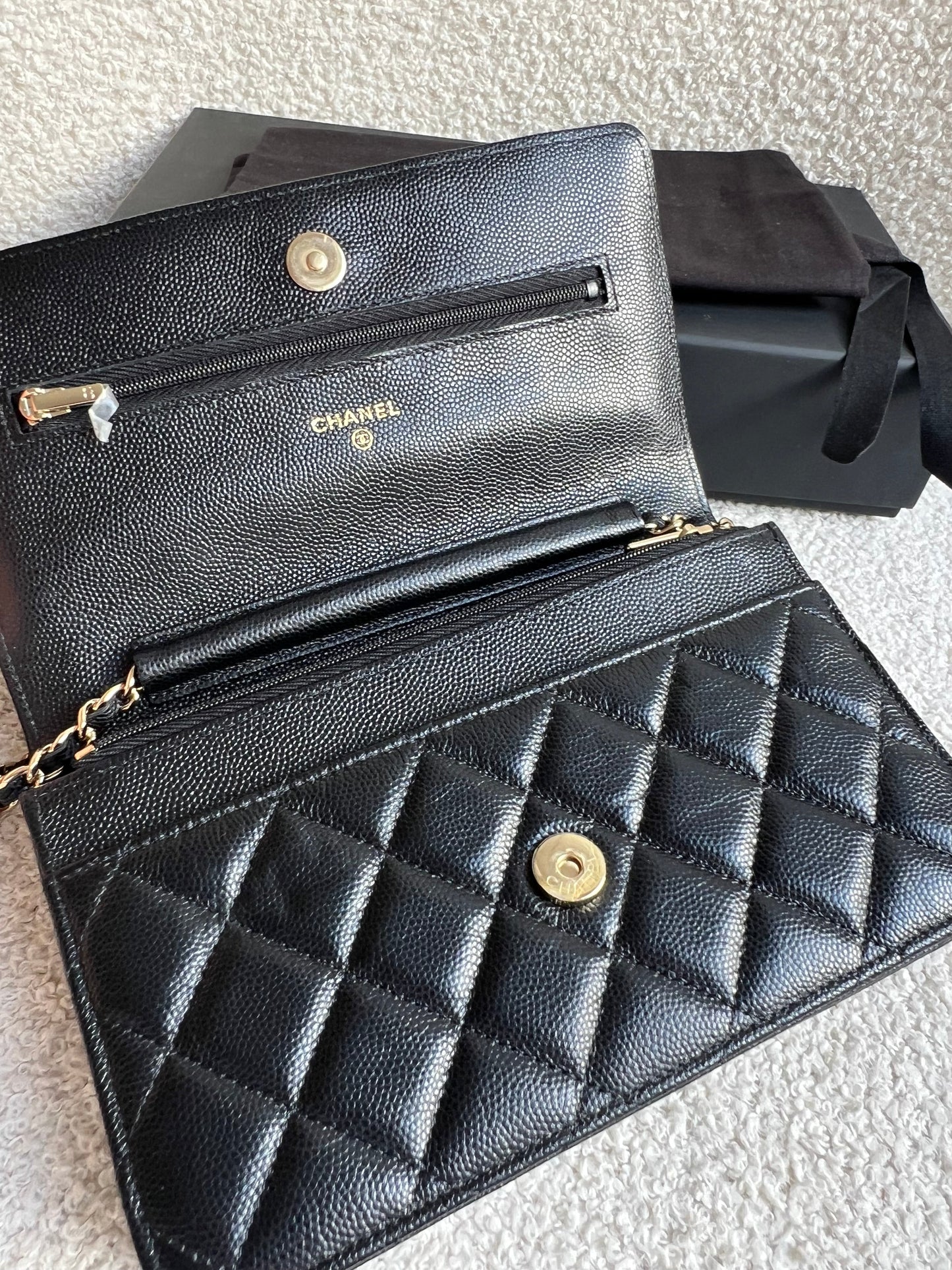 Chanel Black Caviar Wallet on Chain (RRP £2,930)