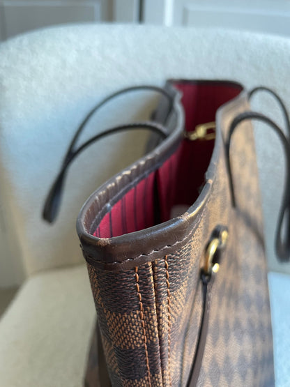 Louis Vuitton Neverfull MM Damier Ebene Cherry Interior (RRP £1,430)