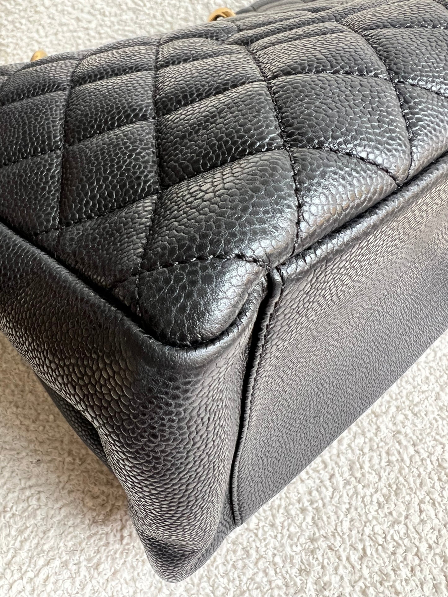 Chanel Black Caviar Grand Shopper Tote Gold Hardware (GST)