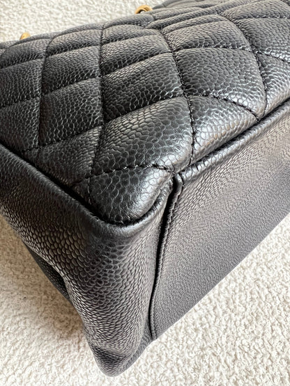 Chanel Black Caviar Grand Shopper Tote Gold Hardware (GST)