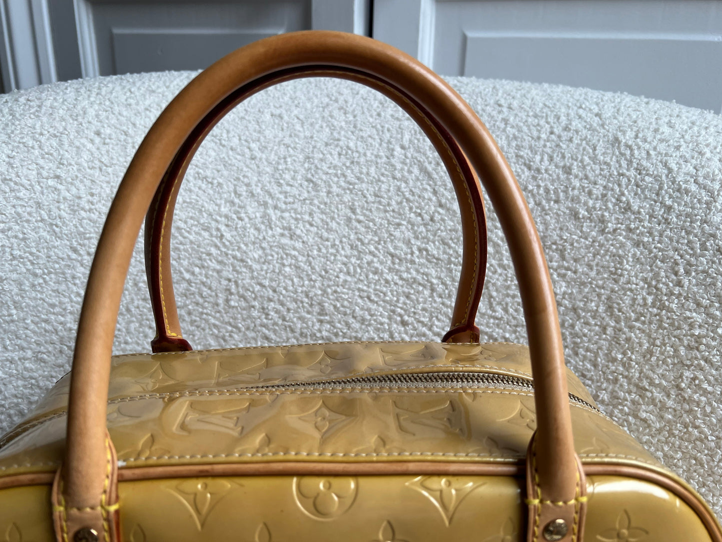 Louis Vuitton Tompkins Square Bag Pearl Monogram Vernis