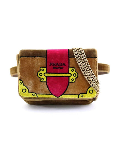 Velvet Chest BagCrossbodyChain Strap