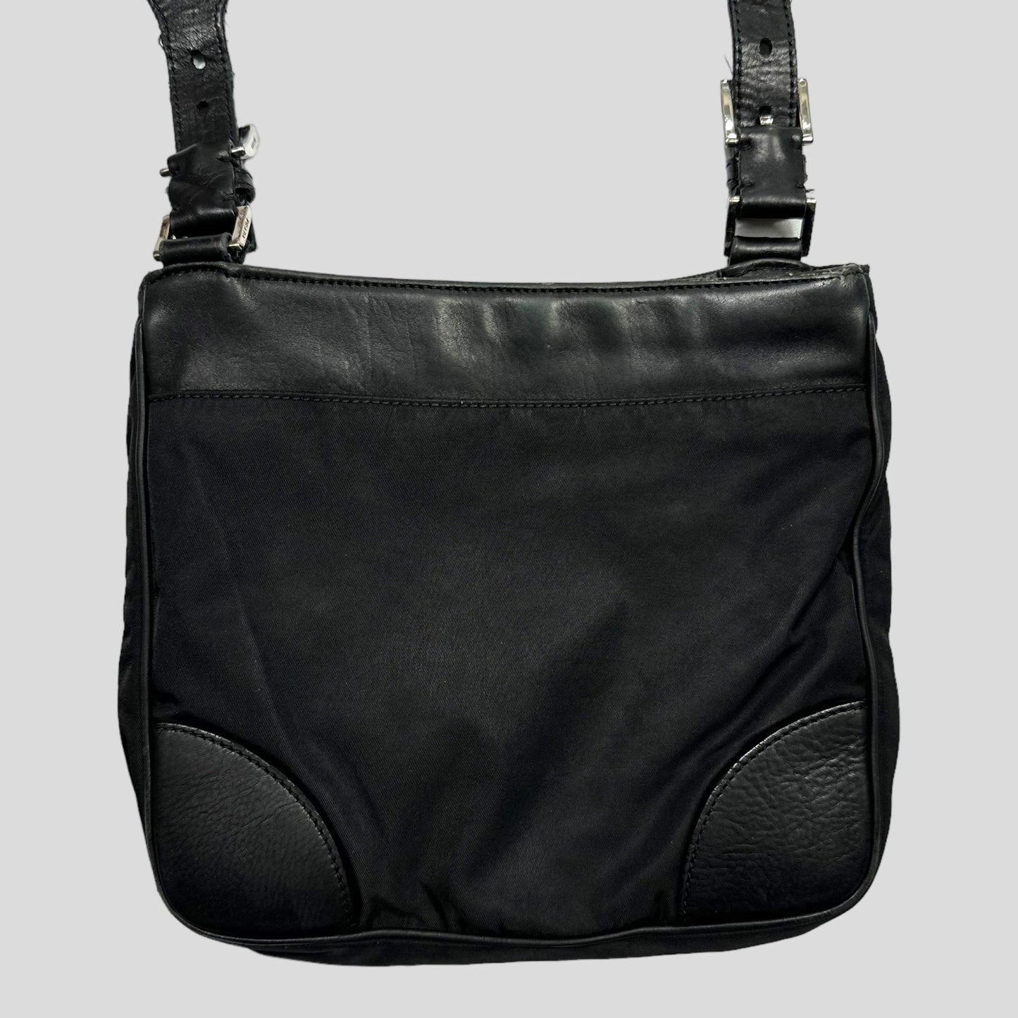 Prada Milano 00’s Nylon & Leather Crossbody Bag