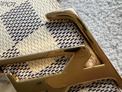 Louis Vuitton Initials Belt Damier Azur Size 85