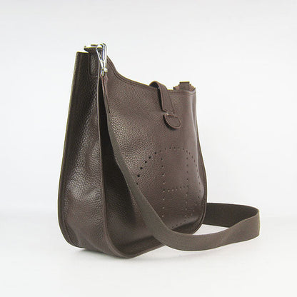 Luxury Hermes Evelyne I Handbag Dark Coffee