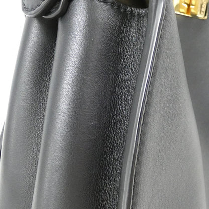 Fendi Zucchino FF Canvas Leather Tote Bag