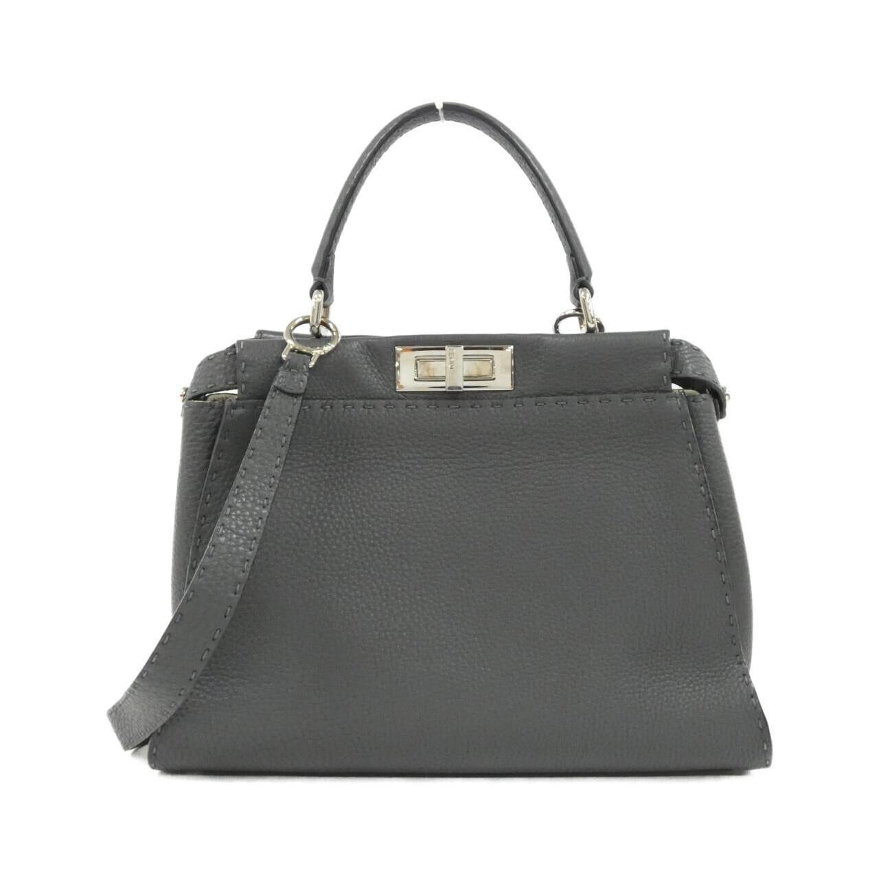 Fendi Peekaboo Leather Red Handbag Style 28