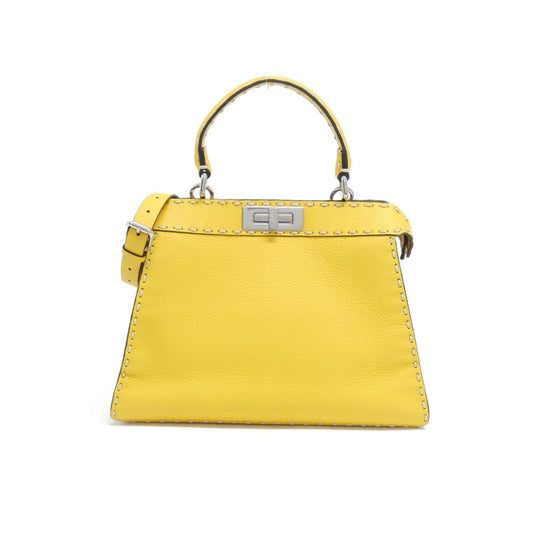 Fendi Peekaboo Leather Red Handbag Style 40