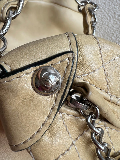 Chanel Beige Edgy Lambskin Large Hobo