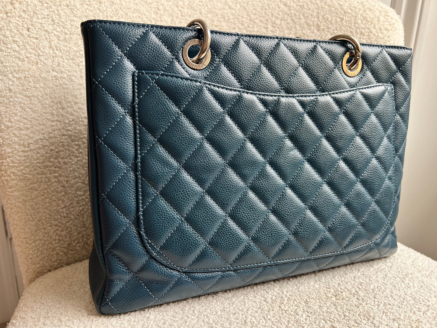 Chanel Dark Blue Blue Caviar Grand Shopper Tote (GST)